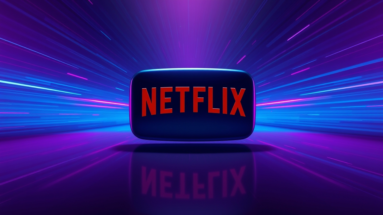 Tangan memegang smartphone menampilkan logo Netflix, dengan teks 'NONTON SEPUASNYA'. Ilustrasi cara mendapatkan akun Netflix premium gratis.